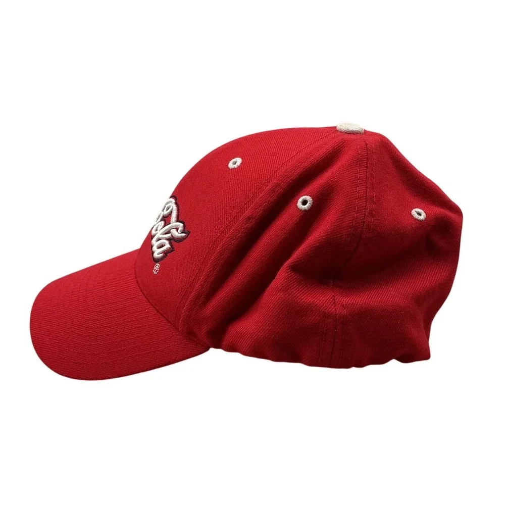 Coca-Cola Atlanta‎ Red Baseball Cap Hat Embroidered Logo Wool Blend Size S